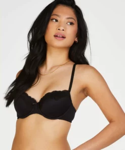 Vorgeformter Bügel-BH Secret Lace Mit Spitze - Schwarz