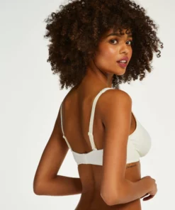 Nicht-vorgeformter Bügel-BH Satin Fleece - Weiß -Angebote Bustier Store 169213 4 scaled