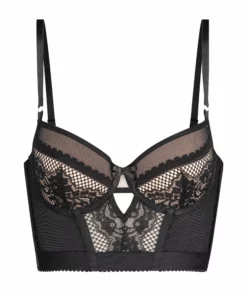 Vorgeformter Longline-Bügel-BH Malika - Schwarz -Angebote Bustier Store 171431 5 scaled