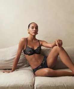 Vorgeformter Bügel-BH Teddy - Schwarz