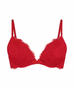 Vorgeformter Push-up-Bügel-BH Teddy - Rot -Angebote Bustier Store 178638 5 scaled