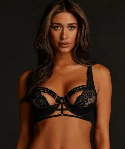 Half Vorgeformter Cup Longline-Bügel-BH Iggy - Schwarz