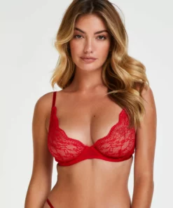Unwattierter Bügel-BH Isabelle - Rot