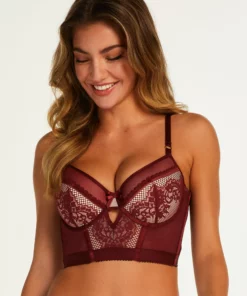 Vorgeformter Longline-Bügel-BH Malika - Rot