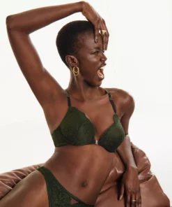 Vorgeformter Push-up-Bügel-BH Cardi - Grün