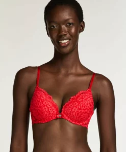 Vorgeformter Push-up Bügel-BH Rose - Rot