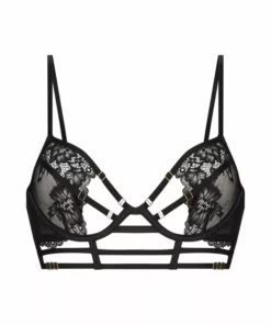 Unwattierter Longline Bügel-BH Roxanne - Schwarz -Angebote Bustier Store 199837 5 scaled
