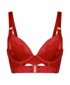 Vorgeformter Push-up Longline-Bügel-BH Occult - Rot -Angebote Bustier Store 199856 5 1 scaled