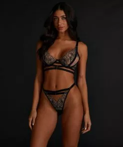 Unwattierter Longline-Bügel-BH Tara - Schwarz -Angebote Bustier Store 199872 3 scaled