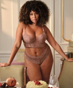 Vorgeformter Longline-Bügel-BH Erika - Braun