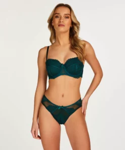 Vorgeformter Strapless Bügel-BH Emily - Grün -Angebote Bustier Store 199912 3 scaled