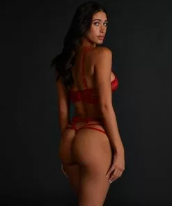 Unwattierter Longline-Bügel-BH Mitzy - Rot -Angebote Bustier Store 200220 4 scaled