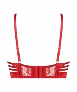 Unwattierter Longline-Bügel-BH Mitzy - Rot -Angebote Bustier Store 200220 6 scaled