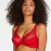 Unwattierter Bügel-BH Diva - Rot
