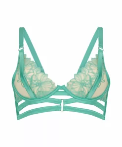 Unwattierter Longline-Bügel-BH Tara - Grün -Angebote Bustier Store 201053 5 scaled