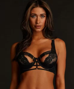 Half Vorgeformter Cup Longline-Bügel-BH Iggy - Schwarz