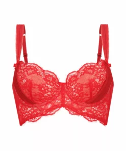 Vorgeformter Longline-Bügel-BH Elissa - Rot -Angebote Bustier Store 201059 5 scaled