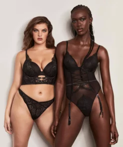 Vorgeformter Longline-Pushup-BH Mit Bügel Elissa - Schwarz