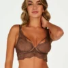 Raquel Longline-BH Ohne Polsterung - Braun