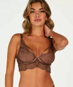 Raquel Longline-BH Ohne Polsterung - Braun