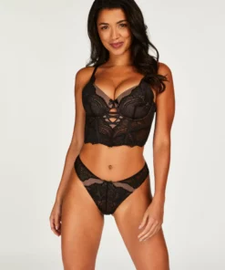 Wattierter Longline-Bügel-BH Kimberly - Schwarz -Angebote Bustier Store 201103 3 scaled