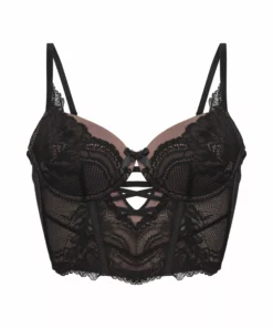 Wattierter Longline-Bügel-BH Kimberly - Schwarz -Angebote Bustier Store 201103 5 scaled