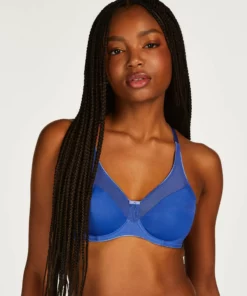Unwattierter Minimizer-Bügel-BH Nina - Blau
