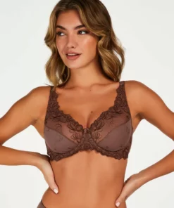 Unwattierter Bügel-BH Diva - Braun