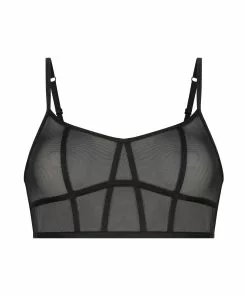 Longline Bralette Sexy Mesh - Schwarz -Angebote Bustier Store 201310 5 scaled
