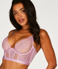 Unwattierter Bügel-BH Honey - Lila