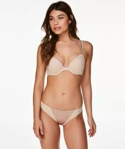 Vorgeformter Bügel-BH, Satin Fleece - Beige -Angebote Bustier Store 95802 3 scaled